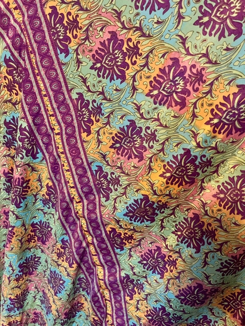 India Boutique Silky Maxi Sari Dress NWT - Picture 7 of 9